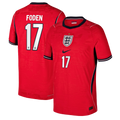 Phil Foden England National Team Nike Youth 2026 Away Match Authentic Jersey - Red