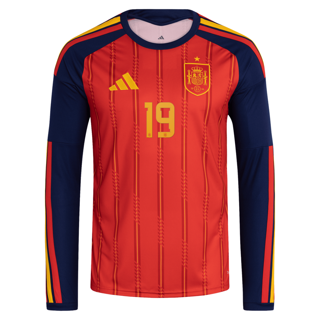 Lamine Yamal Spain National Team adidas 2026 Home Replica Long Sleeve Jersey - Red