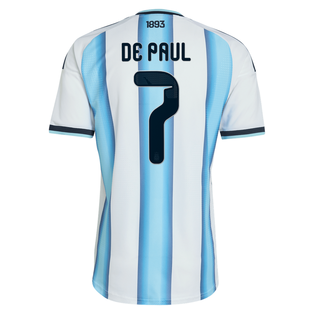 Rodrigo De Paul Argentina National Team adidas 2026 Away On-Field Authentic Jersey - Black